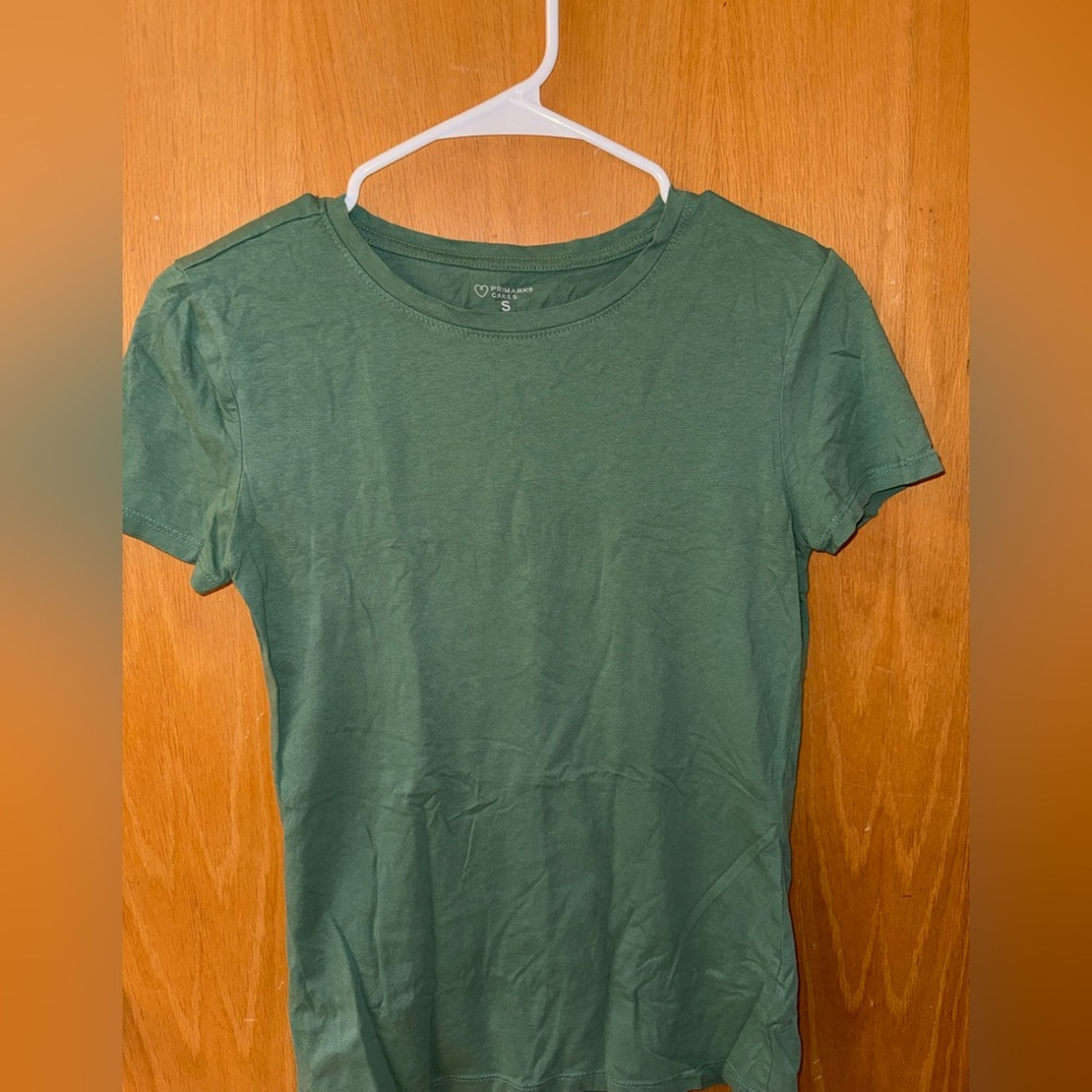 Primark Forest Green Stretch Crew Tee